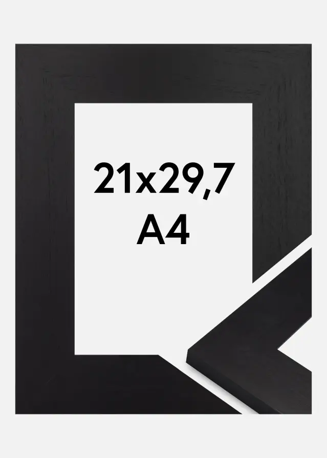 Rahmen Dover Acrylglas Schwarz 21x29.7 cm (A4)