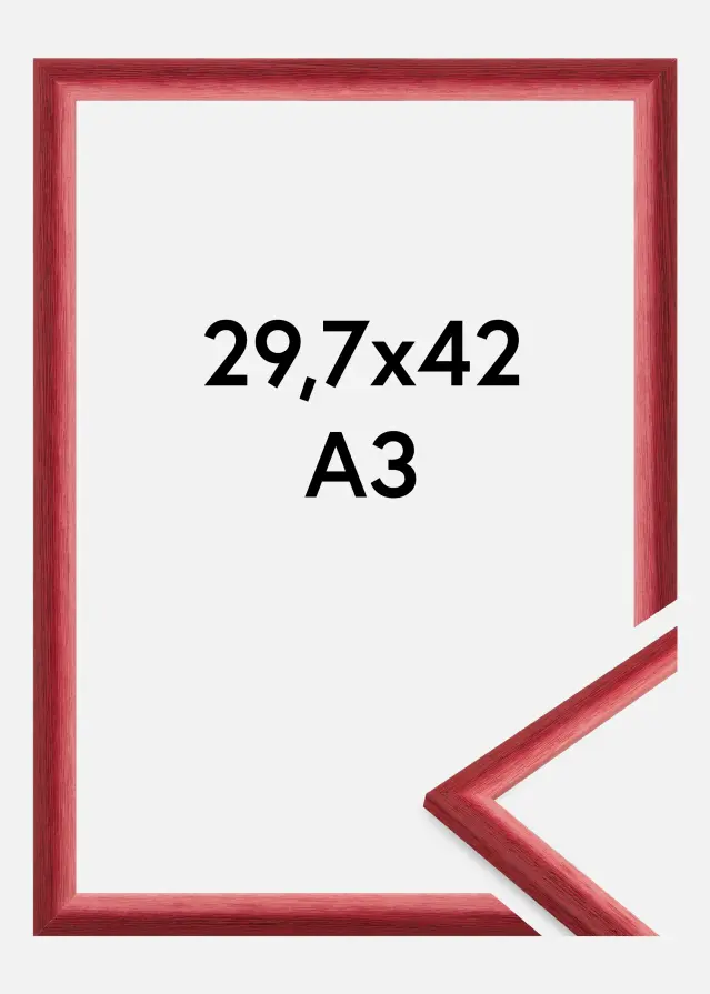 Rahmen Cornwall Acrylglas Dunkelrot 29.7x42 cm (A3)
