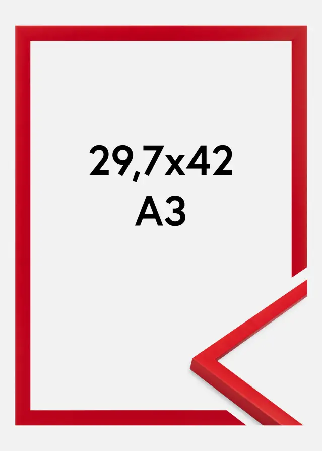 Rahmen Kent Acrylglas Rot 29.7x42 cm (A3)