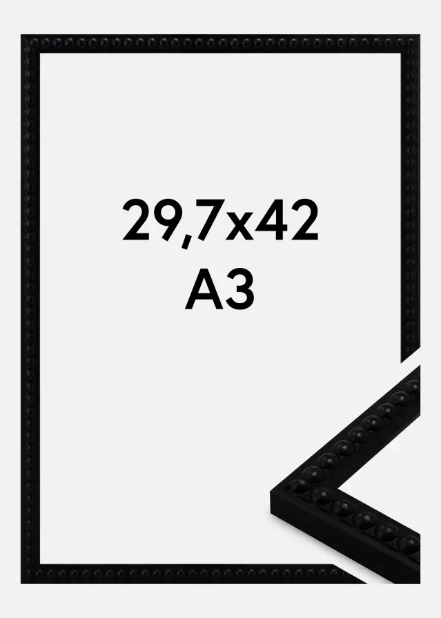 Rahmen Perla Acrylglas Schwarz 29.7x42 cm (A3)