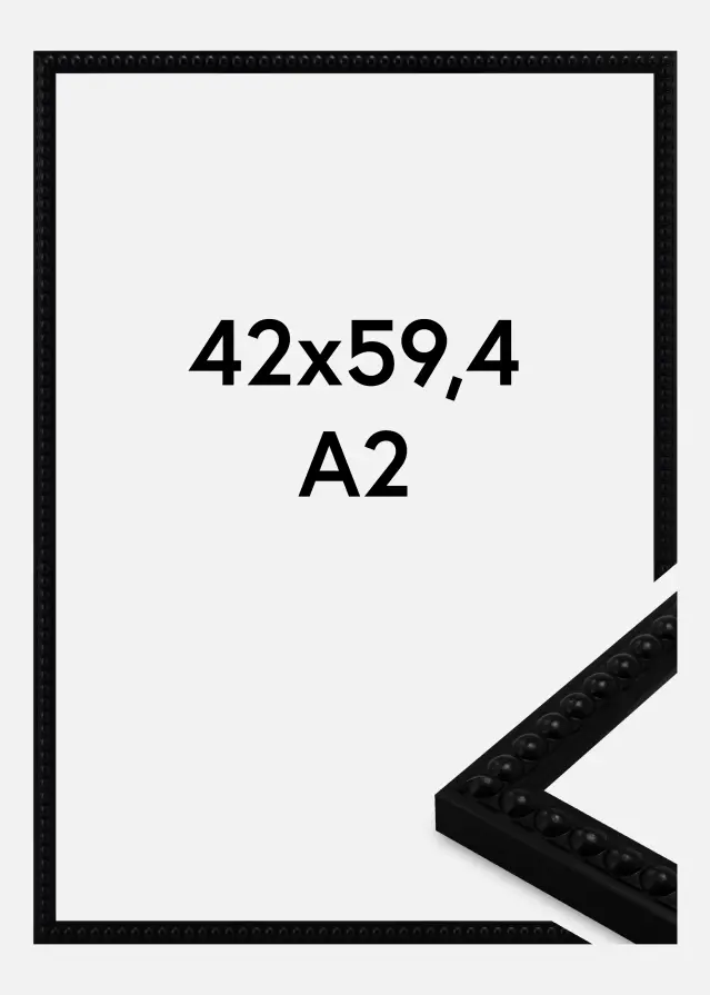 Rahmen Perla Acrylglas Black 42x59.4 cm (A2)