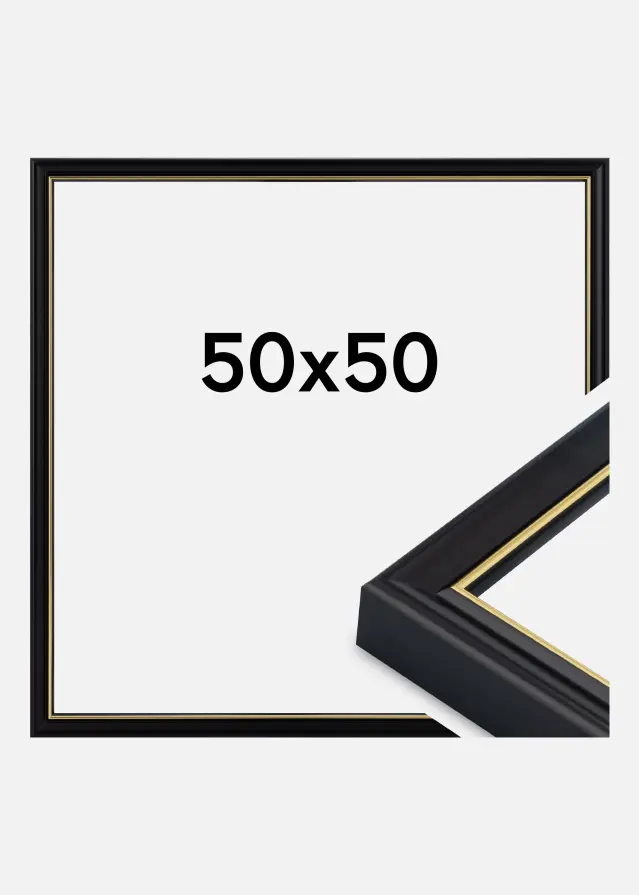 Rahmen Canterbury Acrylglas Schwarz 50x50 cm