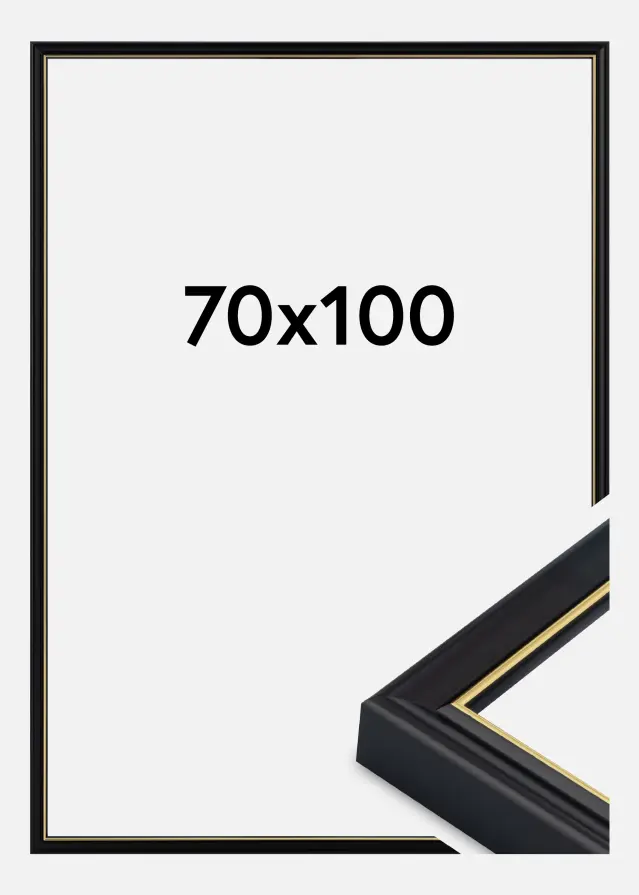 Rahmen Canterbury Acrylglas Schwarz 70x100 cm