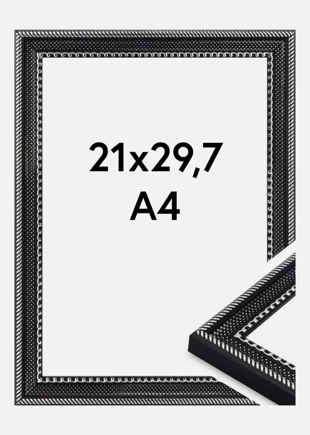 Rahmen Trellis Acrylglas Vintage Black 21x29.7 cm (A4)