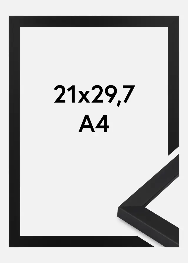 Rahmen Oban Acrylglas Schwarz 21x29.7 cm (A4)