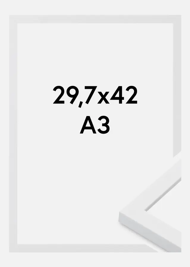 Rahmen Oban Acrylglas Weiß 29.7x42 cm (A3)