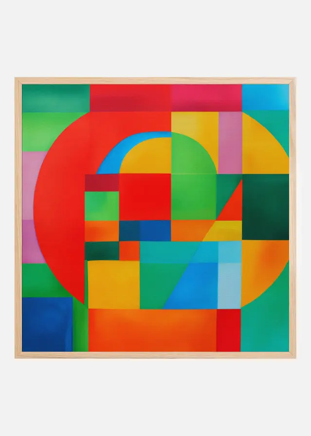 Vivid Geometric Dance Poster