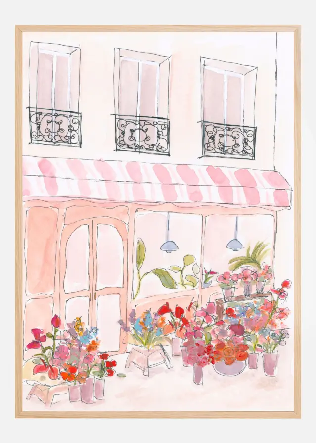 Pink Flower Shop Poster