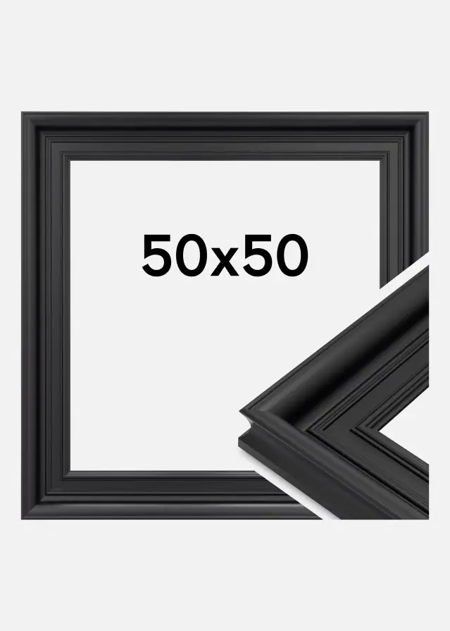 Rahmen Scarborough Acrylglas Schwarz 50x50 cm