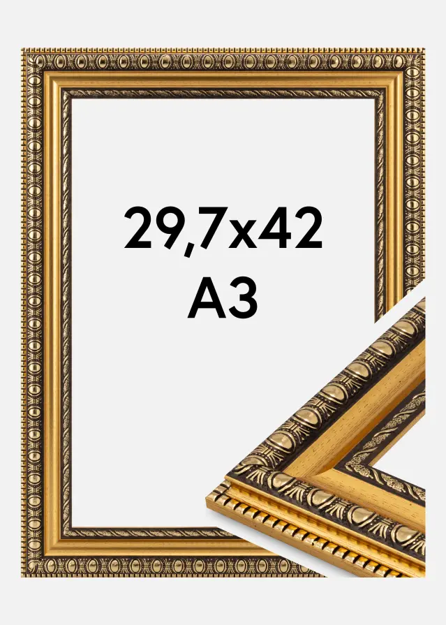 Rahmen Ornato Acrylglas Gold 29.7x42 cm (A3)
