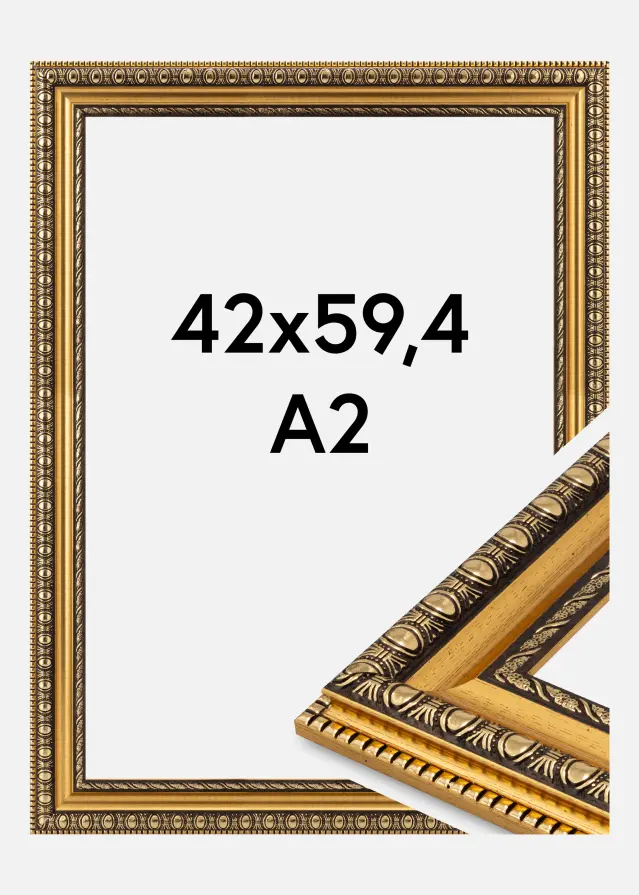 Rahmen Ornato Acrylglas Gold 42x59.4 cm (A2)