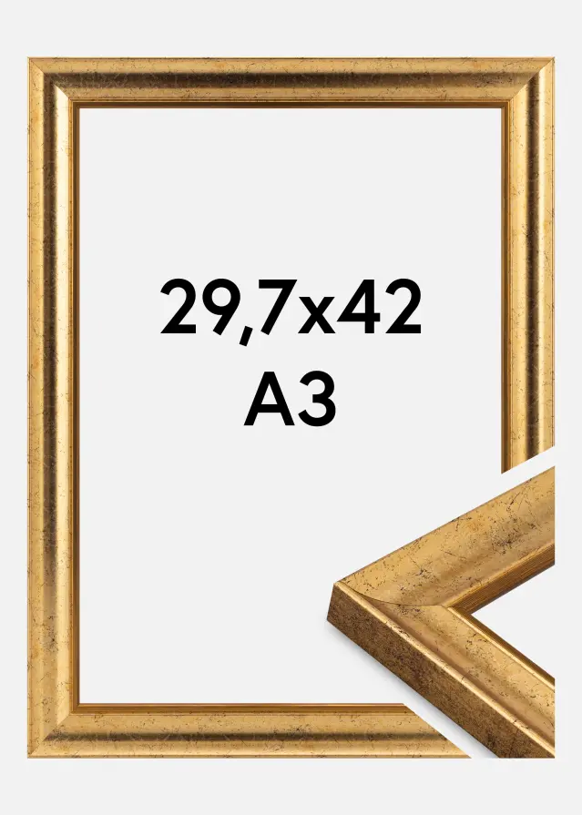 Rahmen Conca Acrylglas Gold 29.7x42 cm (A3)