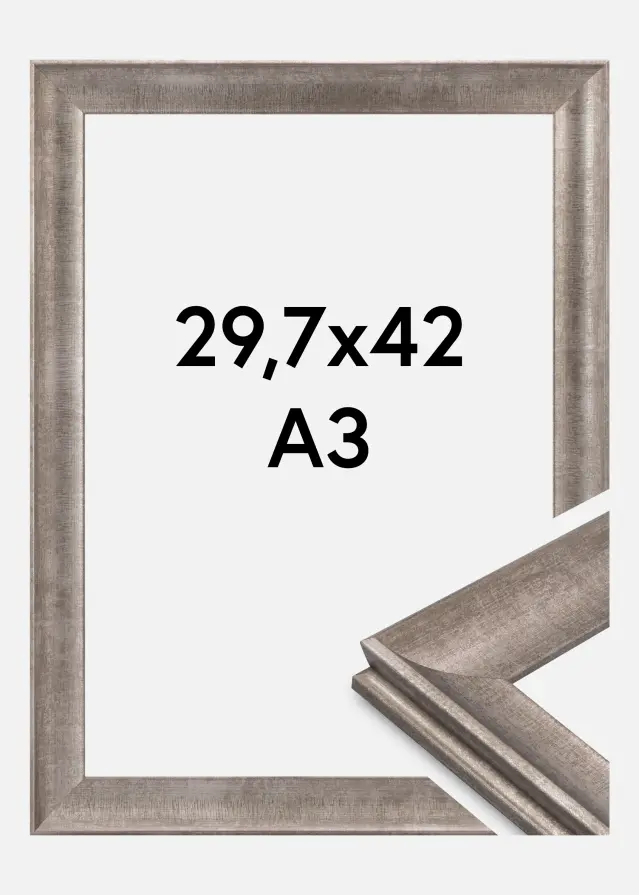 Rahmen Conca Acrylglas Silber 29.7x42 cm (A3)