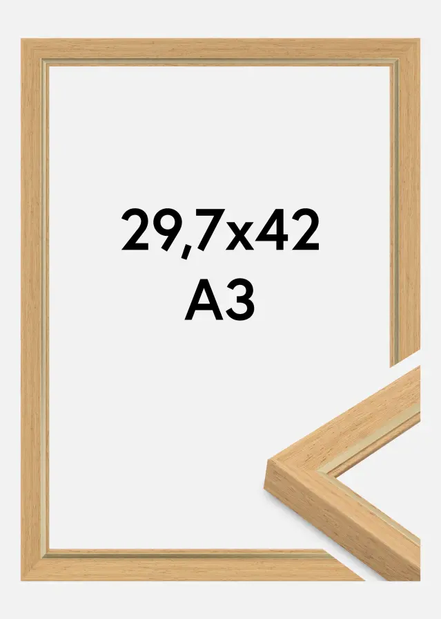 Rahmen Apex Acrylglas Buche 29.7x42 cm (A3)