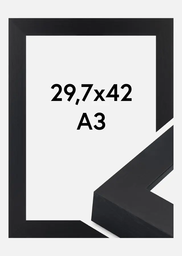 Rahmen Wells Acrylglas Schwarz 29.7x42 cm (A3)