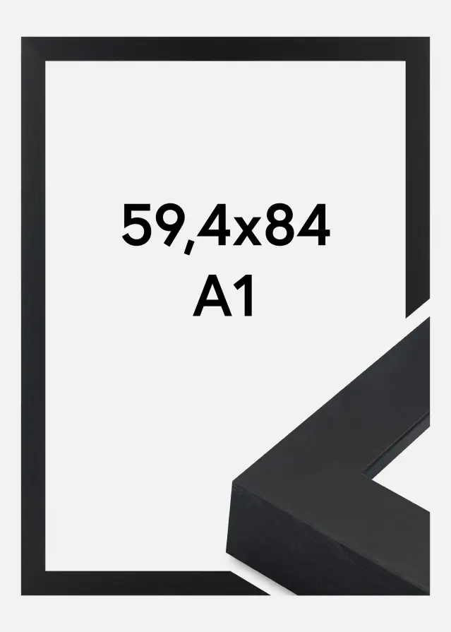 Rahmen Wells Acrylglas Schwarz 59.4x84 cm (A1)