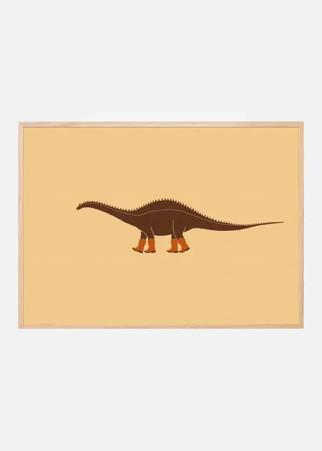Rebbachisaurus Reba the Cowgirl Dinosaur Texture Poster