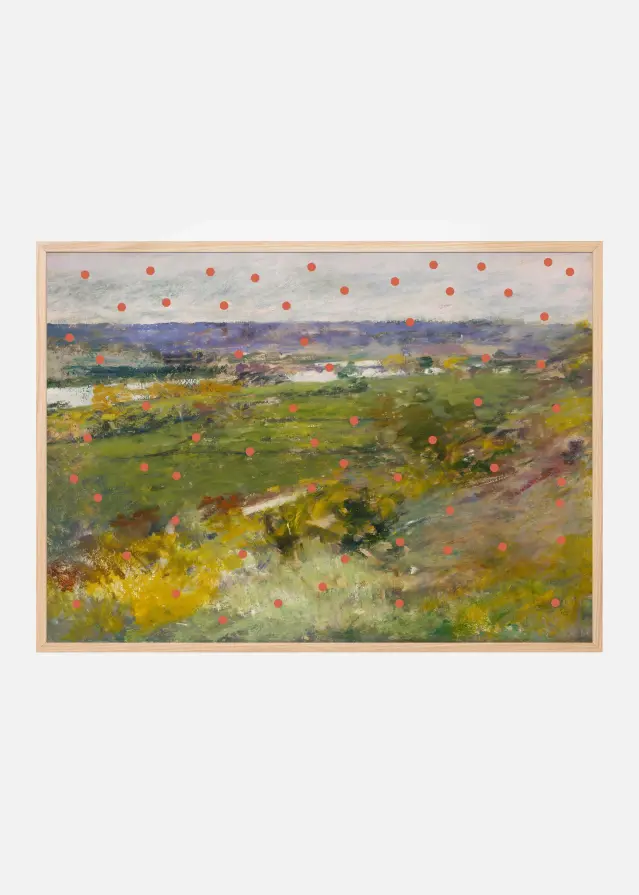 Landscape and Dots Poster