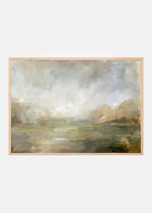 Misty Morning Vista Poster