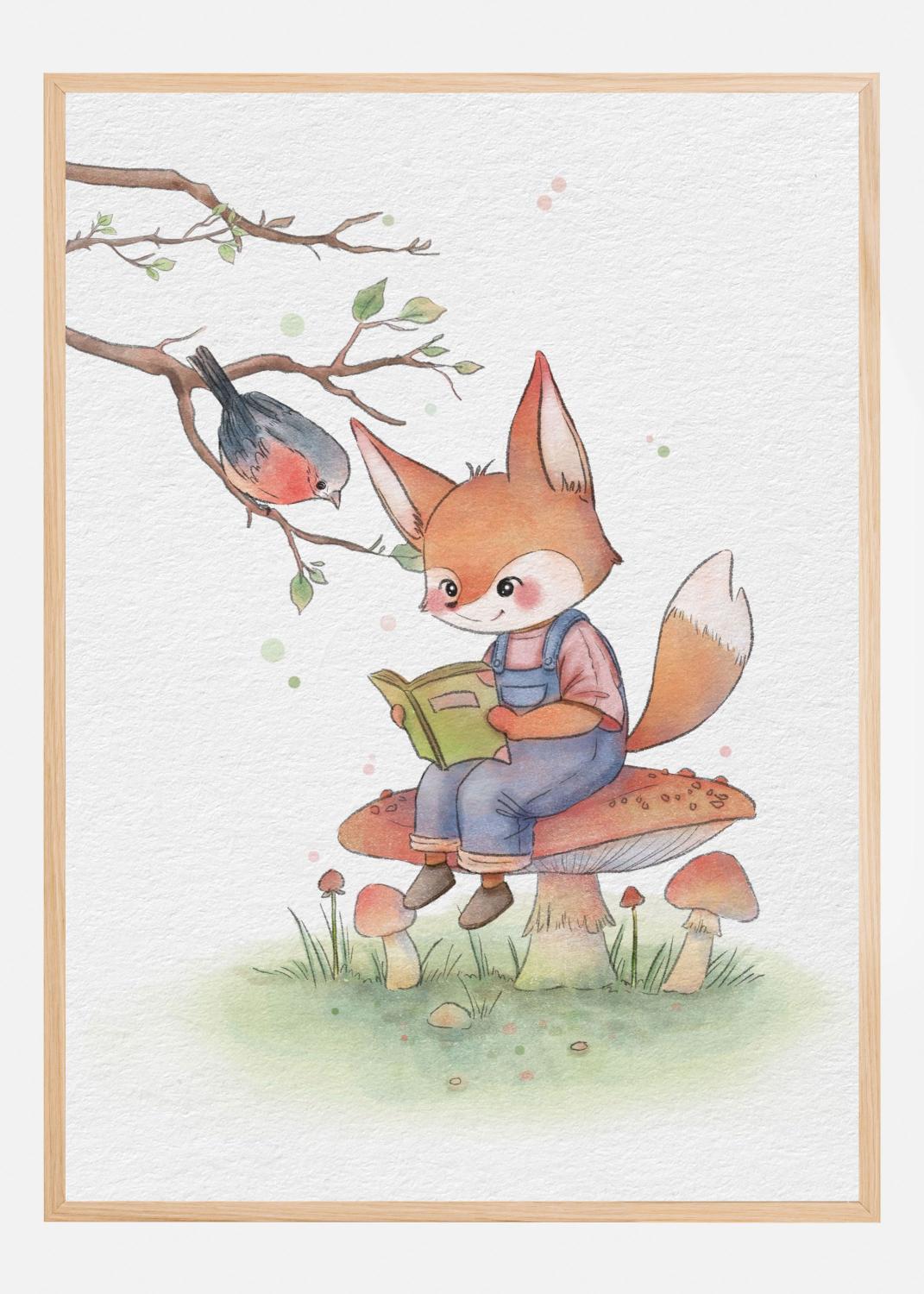 Product Image for Fox and Bird Illustration Poster (21x29.7 cm (A4))