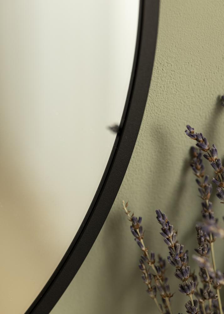 Runder Spiegel Modern Schwarz 51 cm Ø