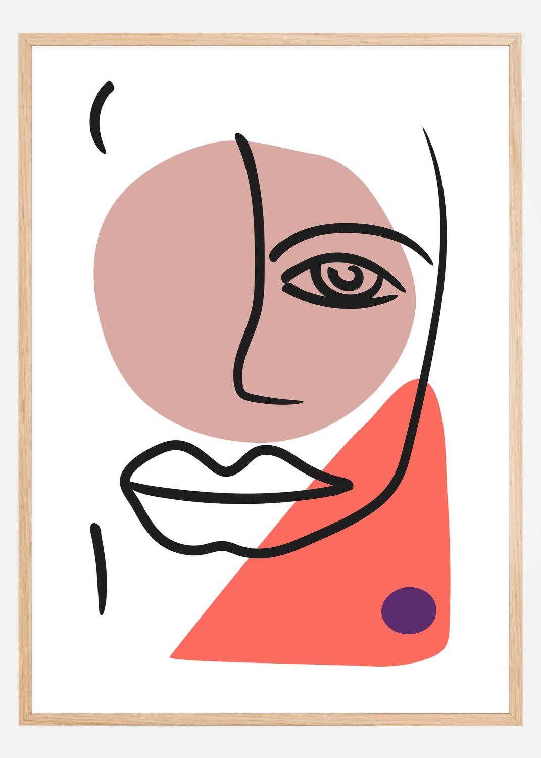 Product Image for Abstract Face - Red II Poster (21x29.7 cm (A4))