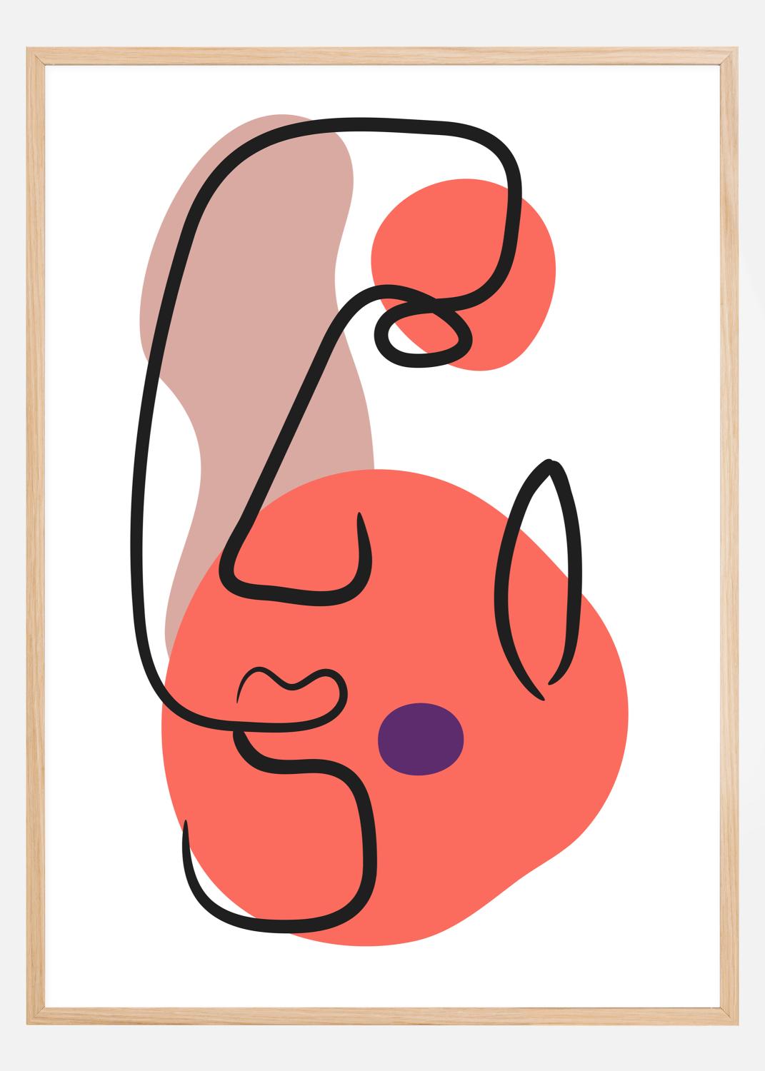 Product Image for Abstract Face - Red III Poster (21x29.7 cm (A4))