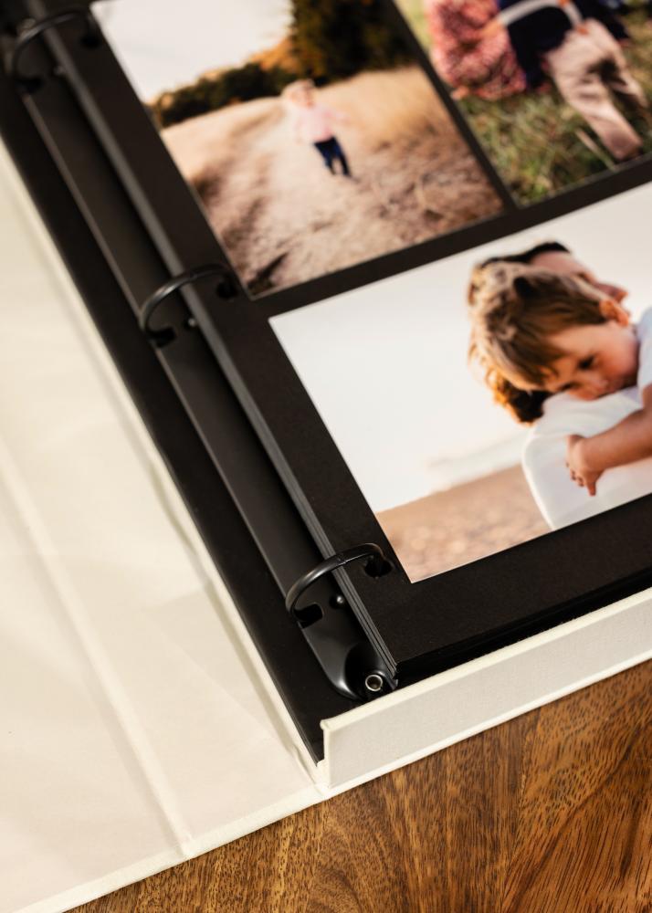 KAILA MOMENTS Creme - Coffee Table Photo Album (60 Schwarze Seiten)