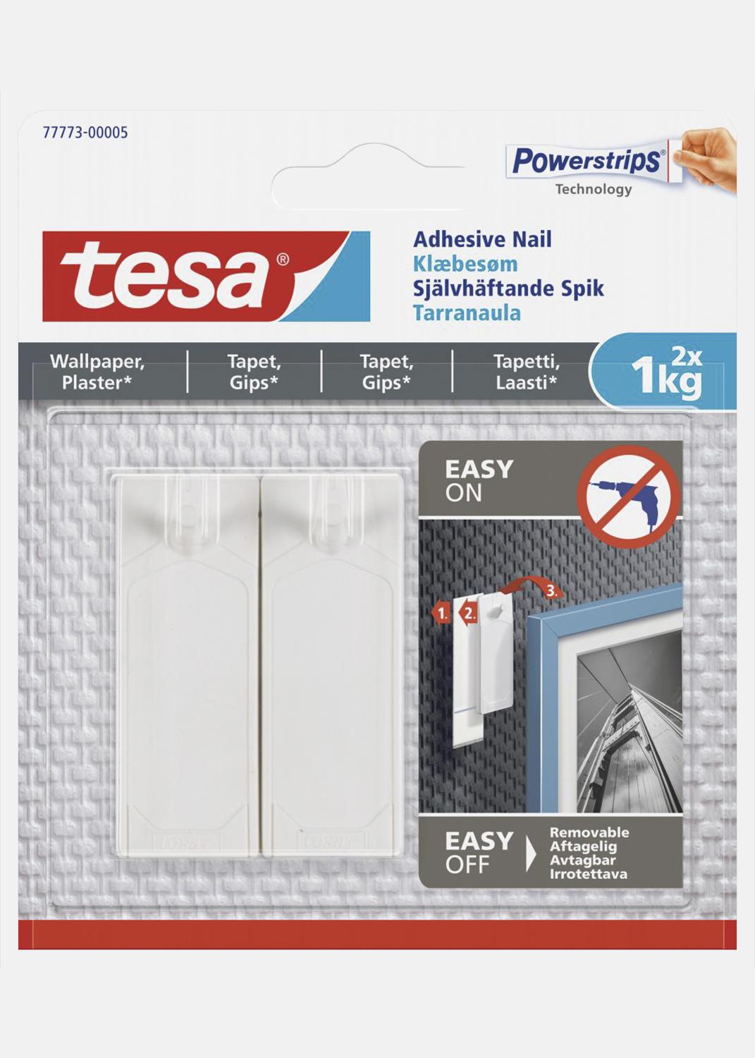 Product Image for Tesa - selbstklebender Nagel für alle Wandarten (max. 2x1kg)