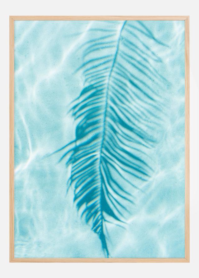 Turquoise Palm Leave Poster