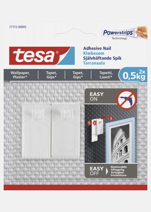 Tesa - selbstklebender Nagel für alle Wandarten (max. 2x0,5kg)