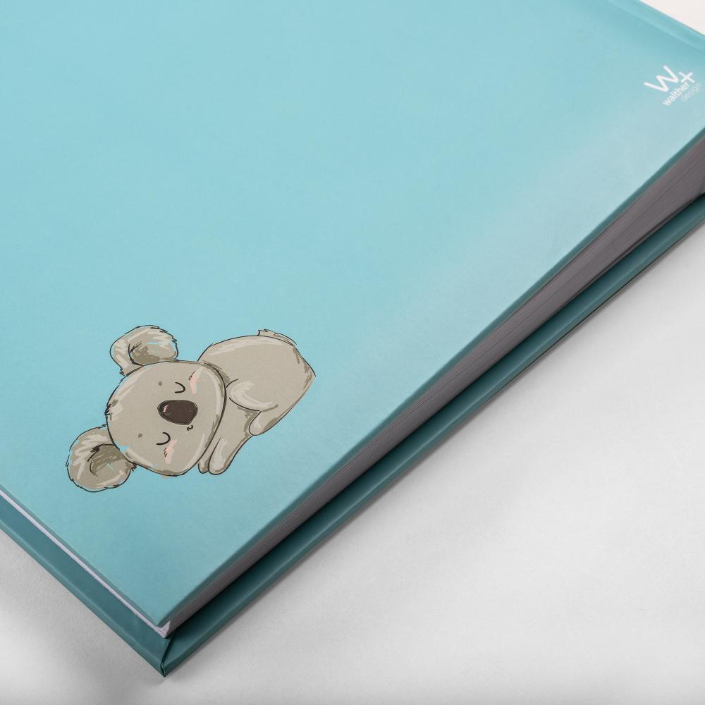 Dreamer Baby-Fotoalbum Türkis - 22,5x24 cm (80 weiße Seiten / 40 Blatt)