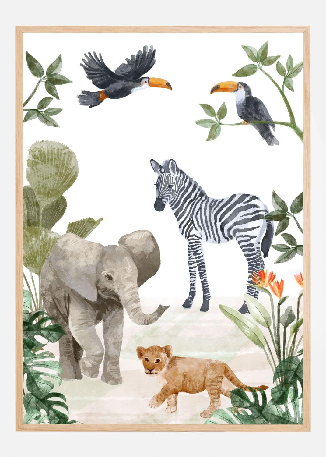Product Image for Jungle Babies Poster (21x29.7 cm (A4))