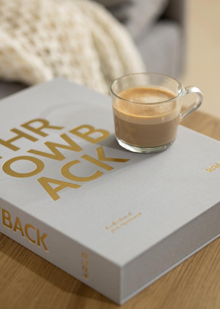 KAILA THROWBACK Grey XL - Coffee Table Photo Album (20 Schwarze Seiten)