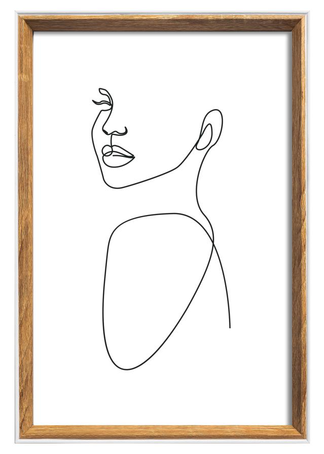 Rahmen Silhouette Nussbaum 20x30 cm