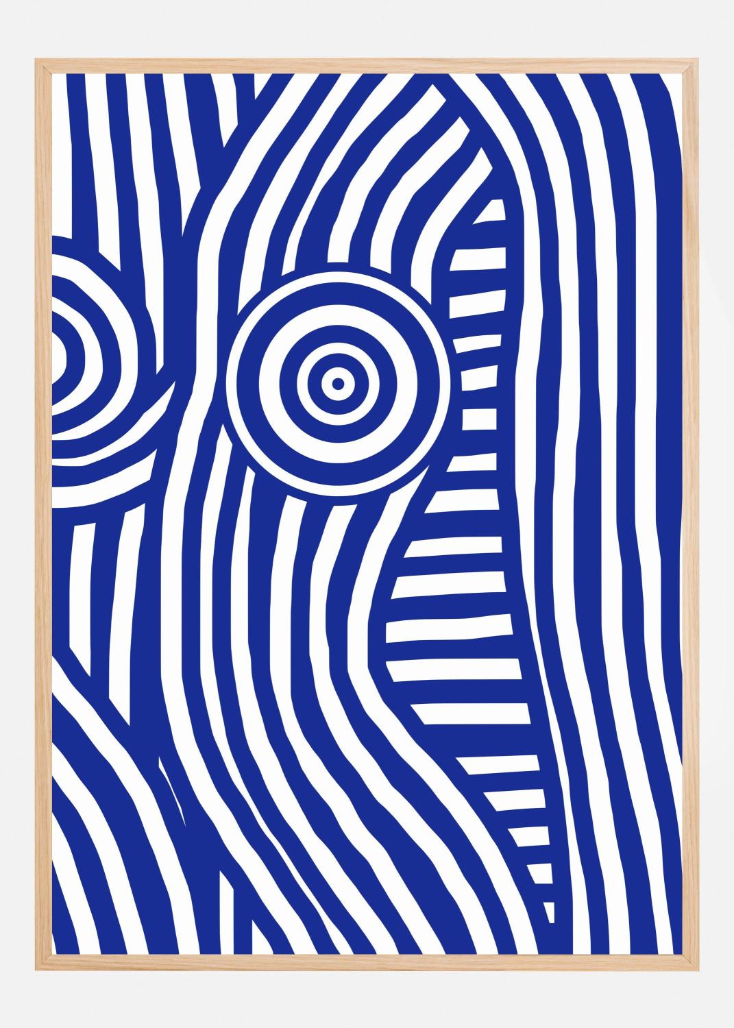 Product Image for Front Blue and White Striped Nude Poster (21x29.7 cm (A4))
