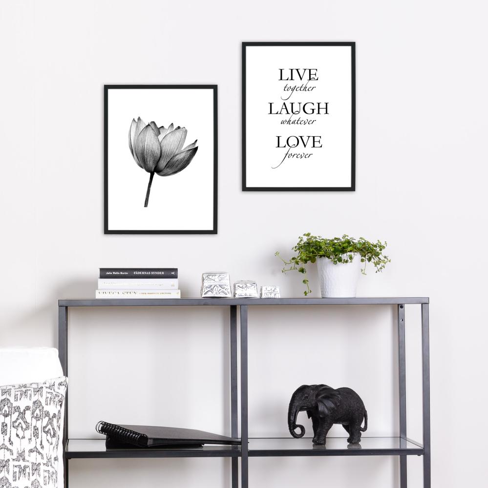 Live, laugh, love - Black Poster