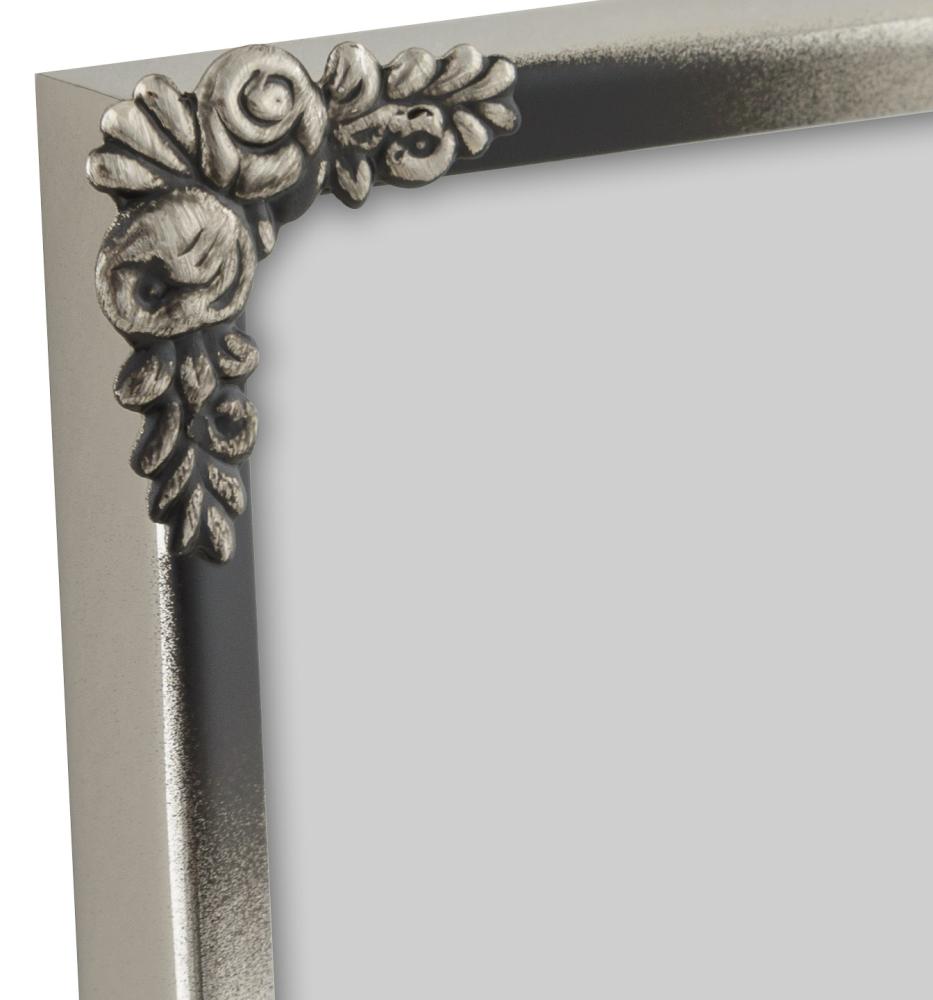 Rahmen Rosen Metall Silber 10x15 cm