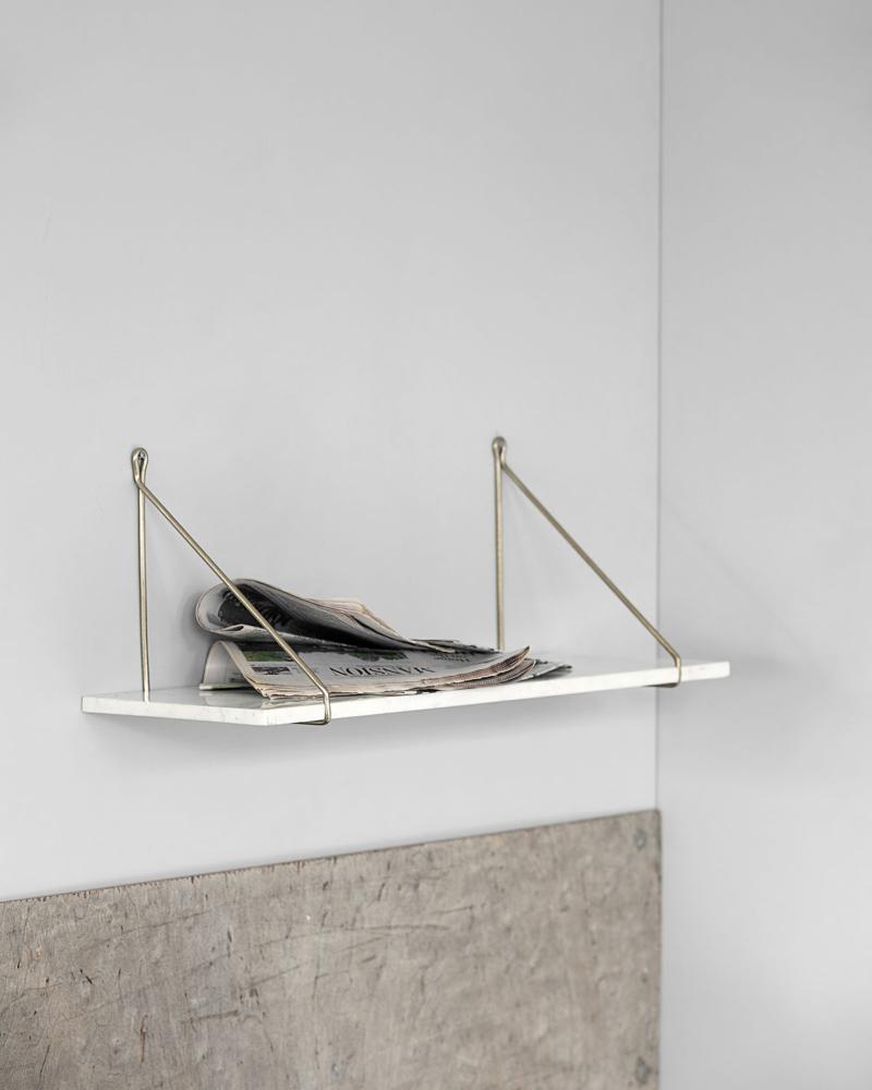 Hängeregal Marble 24x70 cm - Weiß