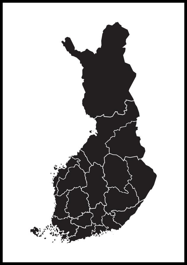 Map - Finland - Black