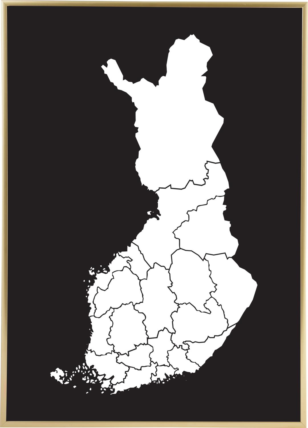 Product Image for Map - Finland - White (21x29.7 cm (A4))