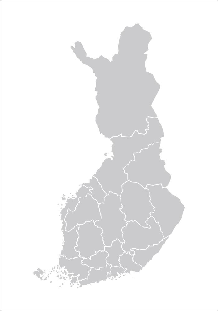 Map - Finland - Grå