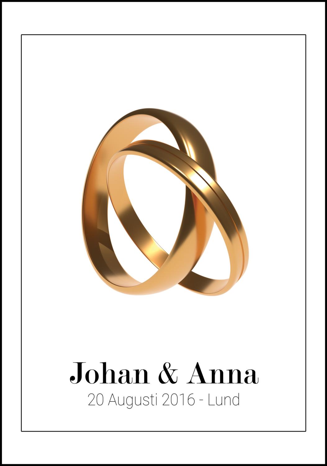 Product Image for Wedding Rings (50x70 cm)