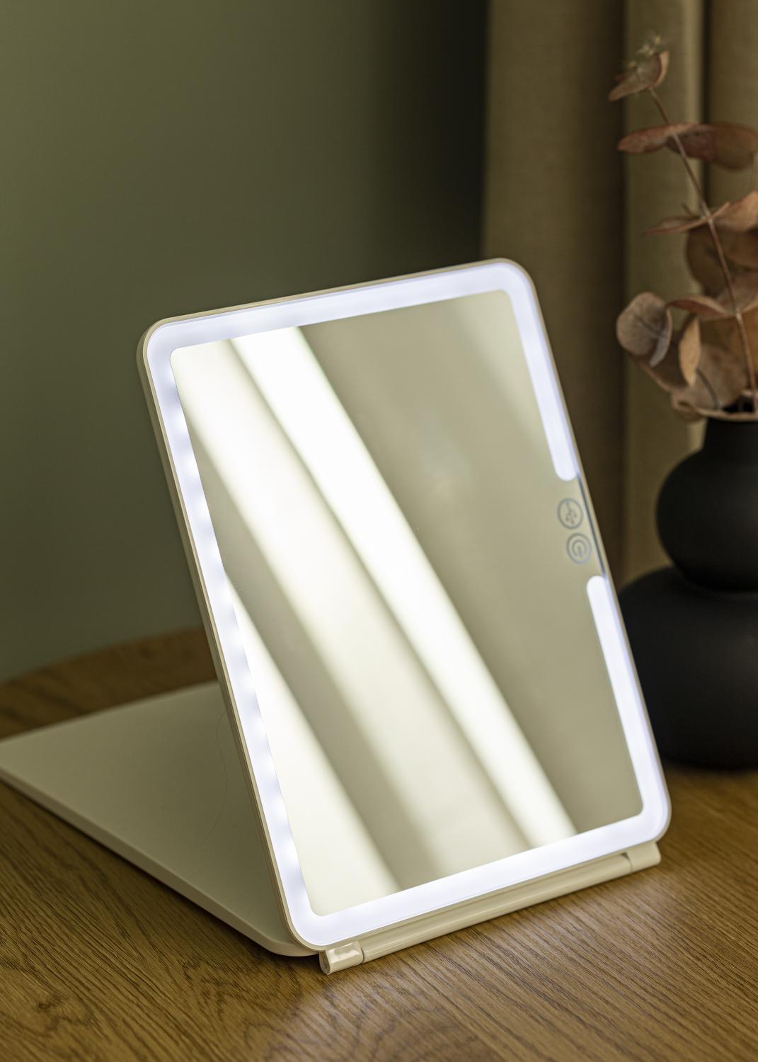 Product Image for KAILA Kosmetikspiegel Travel LED Aufladbar Weiß 19x25 cm