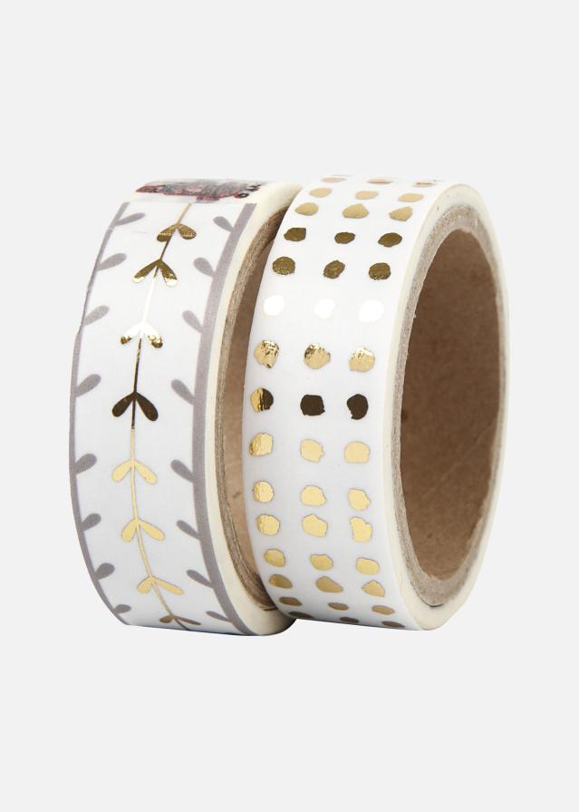 Washi Tape Herzen und Punkte - 15 mm