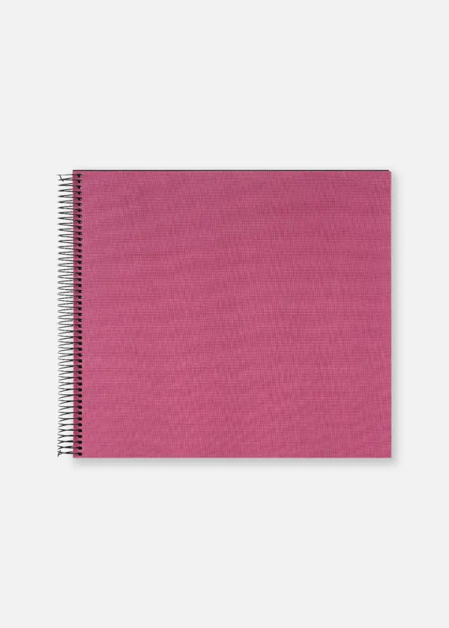 Bella Vista Spiralalbum Fuchsia - 35x30 cm (40 schwarze Seiten / 20 Blatt)