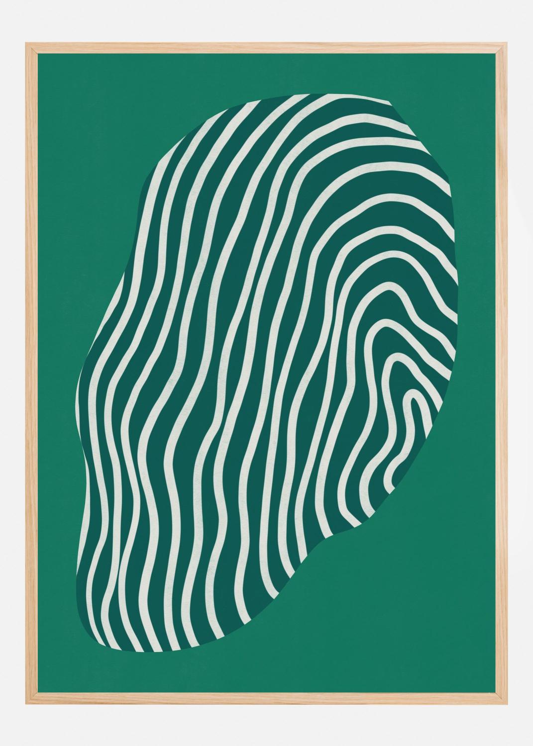 Product Image for Line art confined in space-green Poster (21x29.7 cm (A4))