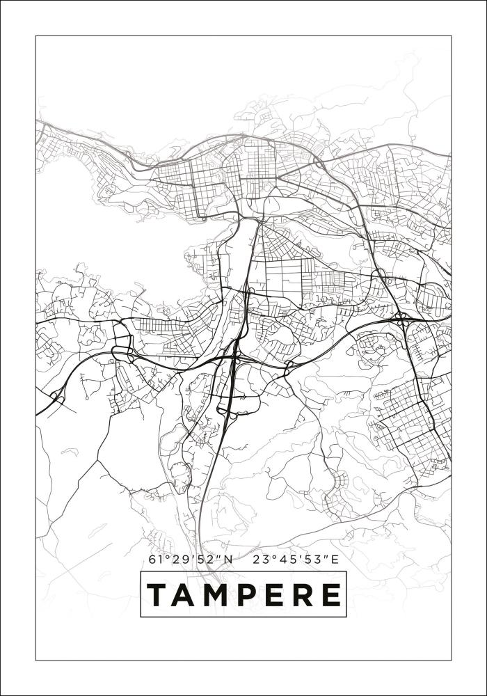 Map - Tampere - White