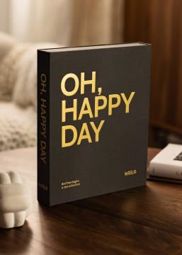 KAILA OH HAPPY DAY Black - Coffee Table Photo Album (60 Schwarze Seiten)