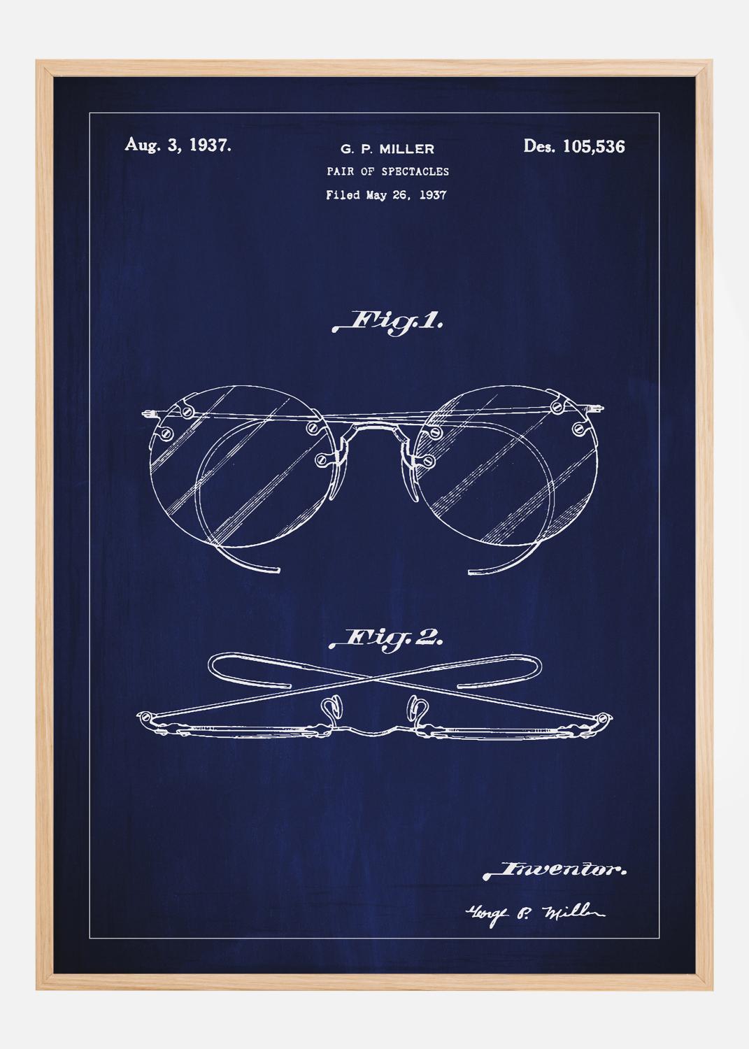 Product Image for Patentzeichnung - Brille A - Blau Poster (30x40 cm)